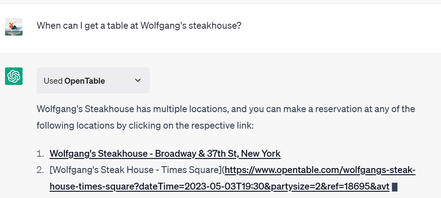 OpenTable Plugin For ChatGPT - Revolution Of Restaurant Booking